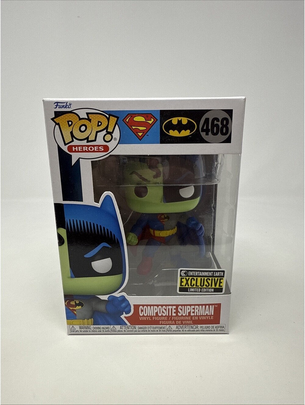 Funko POP Composite Superman #468 Vinyl Figure Entertainment Earth Exclusive